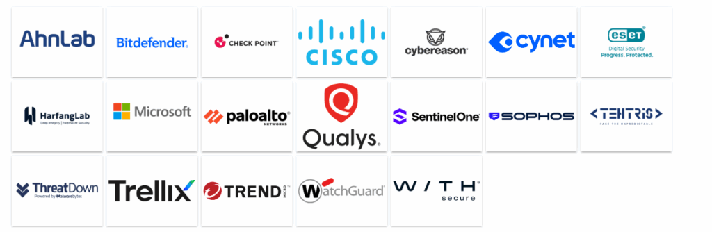 Participants in the Enterprise 2024 MITRE ATT&CK Evaluation