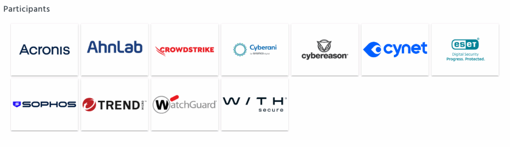 Participants in the Enterprise 2025 MITRE ATT&CK Evaluation