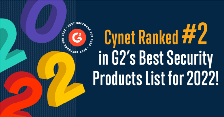 Cynet is #2 in G2's Best Security Products List! image